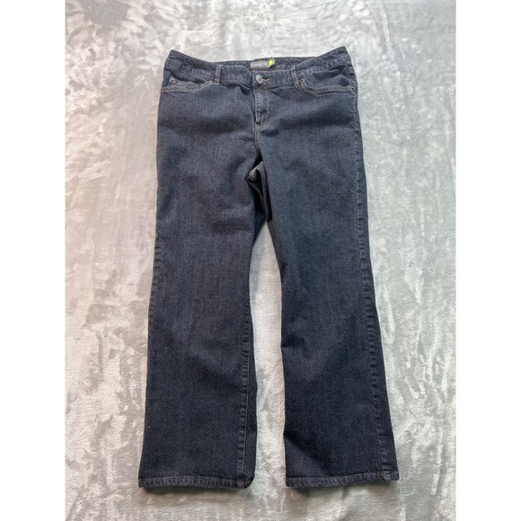 Venezia Jeans Lane Bryant Bootcut Mid Rise Stretch Womens Plus Sz 3 Petite Blue - Picture 1 of 11